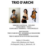 ENTROTERRE FOLK CLUB 11 Dicembre 2021 Trio d’Archi Simone Castiglia – Violino Giada Broz – Viola Giancarlo Trimboli – Violoncello