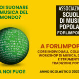 6 Ottobre 2023 – Teatro Verdi – Piazza Fratti Forlimpopoli serata di apertura della Scuola di Musica Popolare di Forlimpopoli anno scolastico 2023/2024
