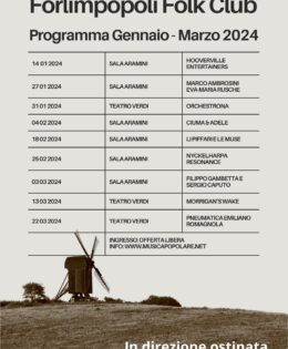 Forlimpopoli Folk Club – Il programma Gennaio – Marzo 2024