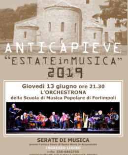 13 Giugno 2019 ORE 21:30 L’Orchestrona a Pieve Acquedotto (Forlì)