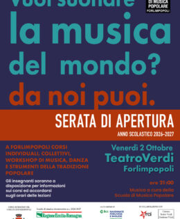 2 Ottobre 2026 Riapre la Scuola di Musica Popolare di Forlimpopoli