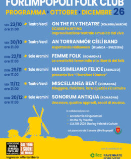 Forlimpopoli Folk Club 2026 2027 Il Calendario Ottobre Dicembre 2026